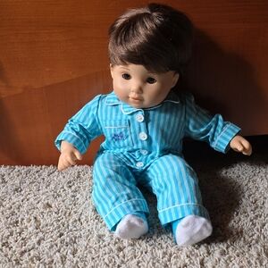 Striped Blue Pajama Doll